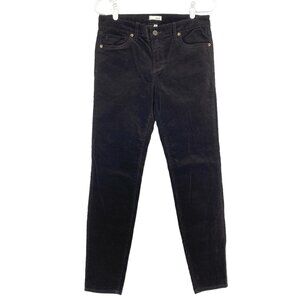 Edyson Women's Corduroy Pants Size 29 Skinny Bitter Chocolate Mid Rise Stretch